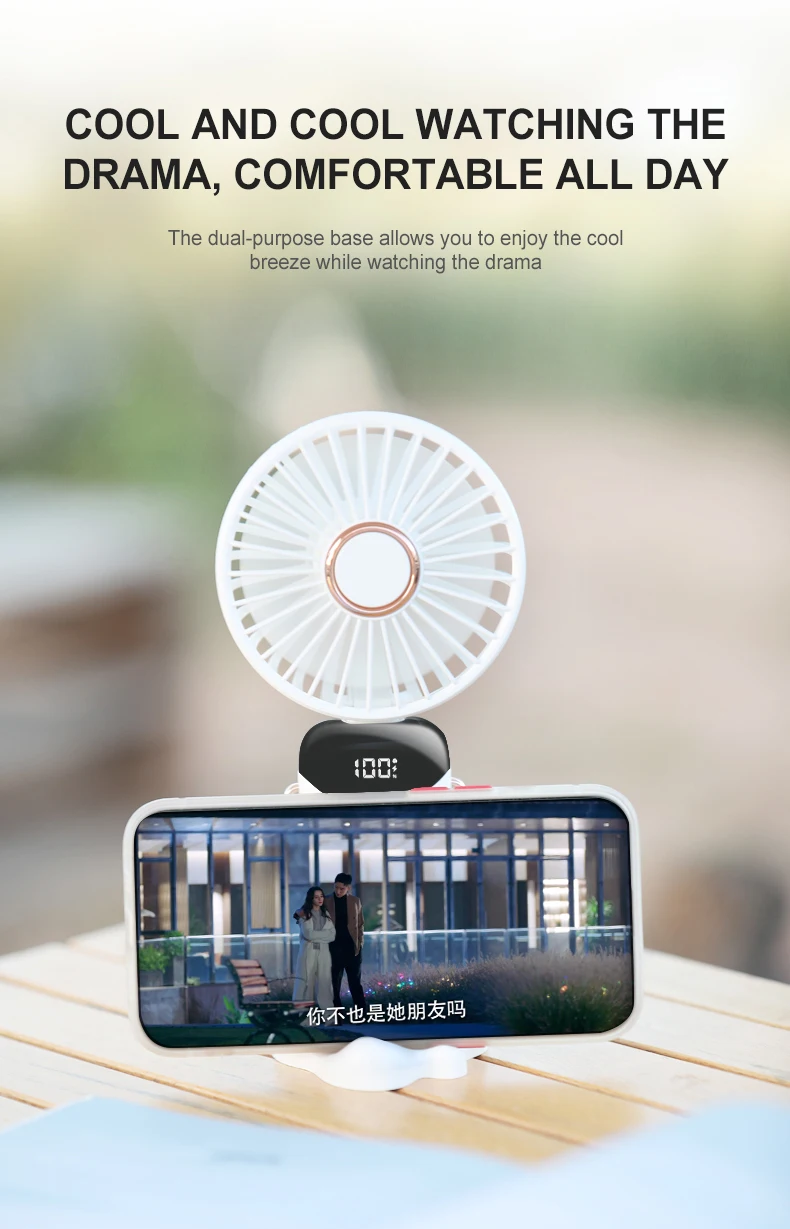 Portable Handheld Fan, USB, 5, Plastic - detail 16