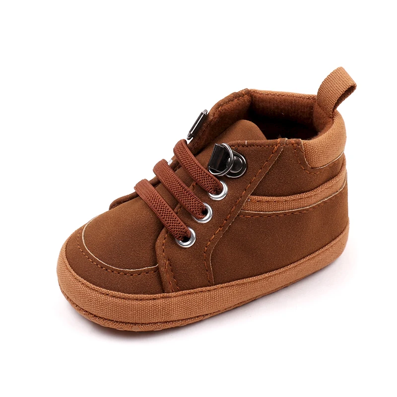High Top Solid Color Imitation Musk Fur Baby Boys Fashion Casual Simple Toddler Boots supplier