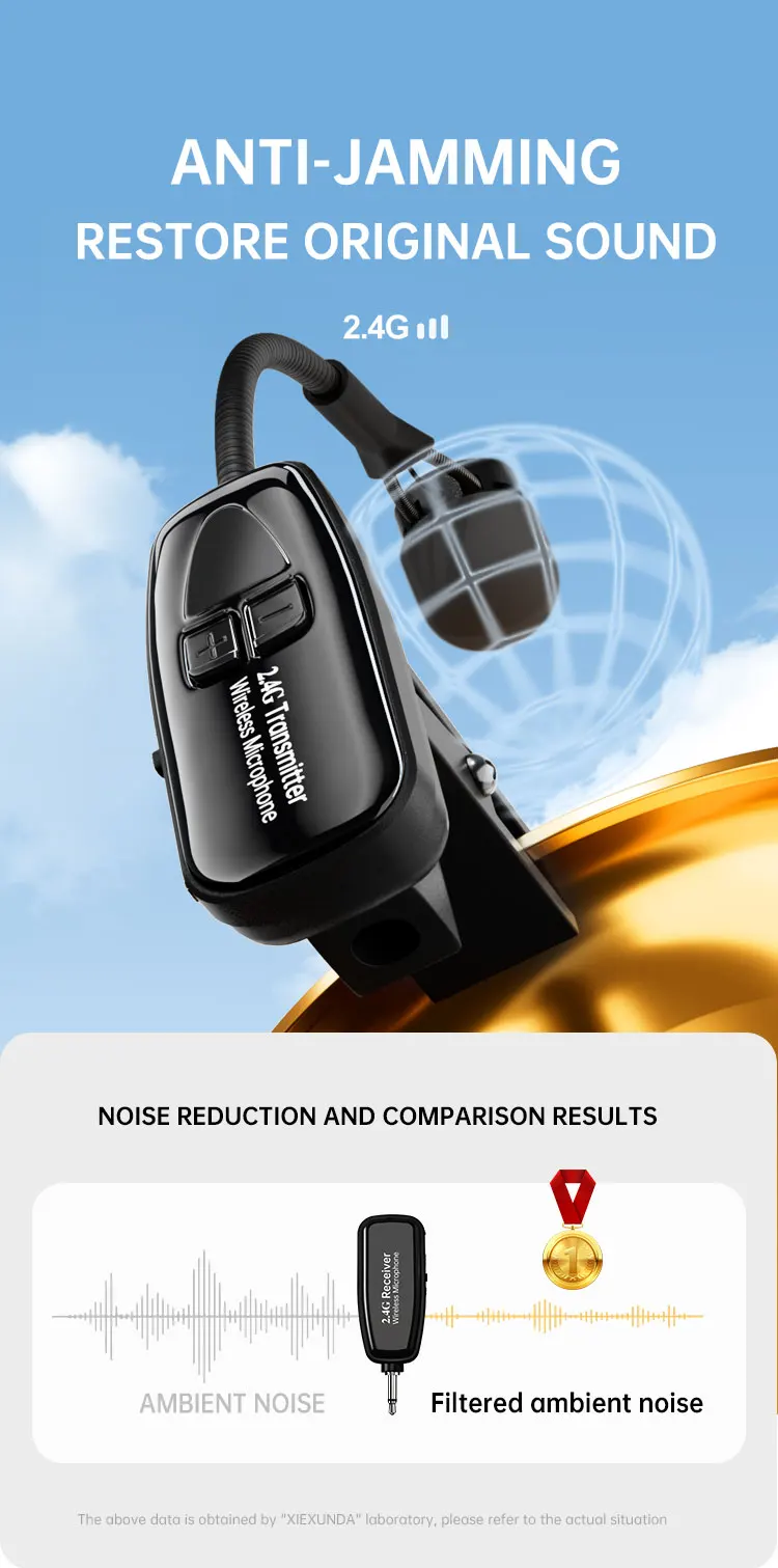 Automatically Adjust Frequency Professional Wireless Microphone For