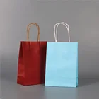 Bags Gift Spot Multi-color Kraft Paper Bags Custom Printed Logo Gift Bags Clothing Tote Bags