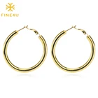 Thick Earrings Earrings 2020 New Personality Hollow Stainless Steel Circle Thick Thin Hoop Earrings