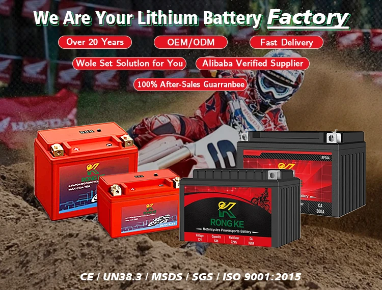 Motorcycle Cranking Battery V Starter Lithium Battery Cca Ah