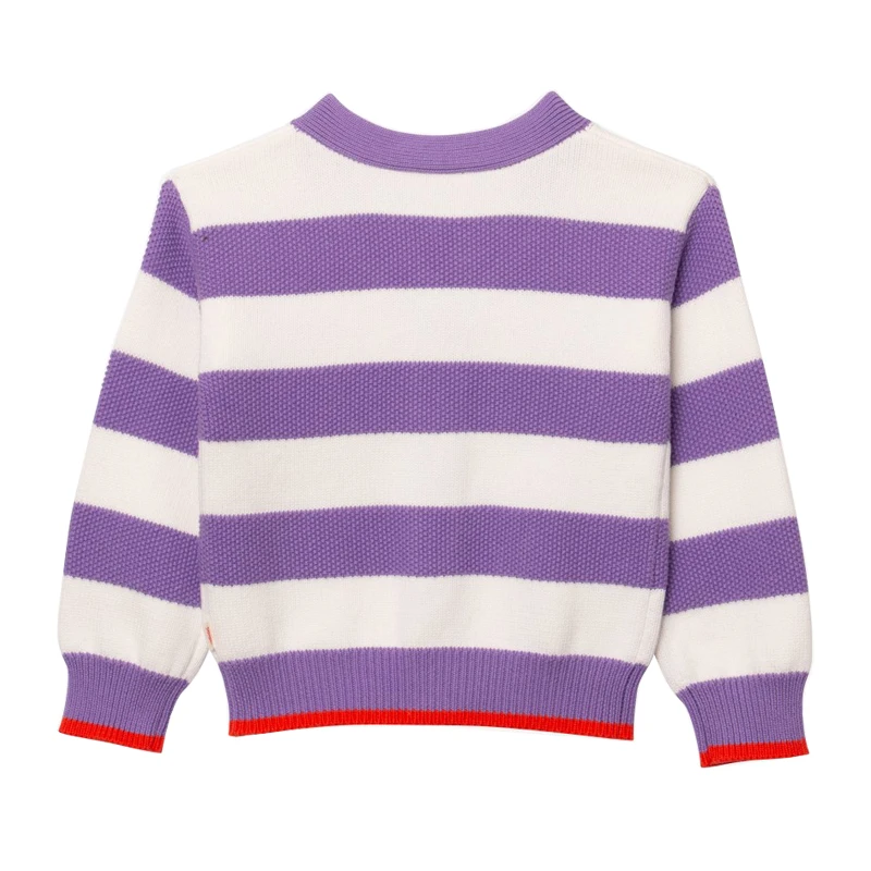 Fashion ins style winter stripe baby girls sweater knitted pullover kids cardigan sweater