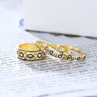 Gold Plated Ring 18k Gold Plated 925 Sterling Silver 14k Gold Plated Stacking Fine Jewelry Ring Sets