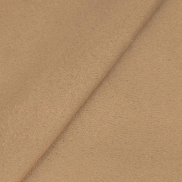 Soft Hand Feel Knitted Suede Fabric 86 Polyester 14 Sorona Material Solid Terry Fabric for Cloth details