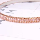 Bridal Hair Bling Bling Crystal Beads Thin Bridal Hair Hoop Fashion Rhinestone Headband For Women Girls