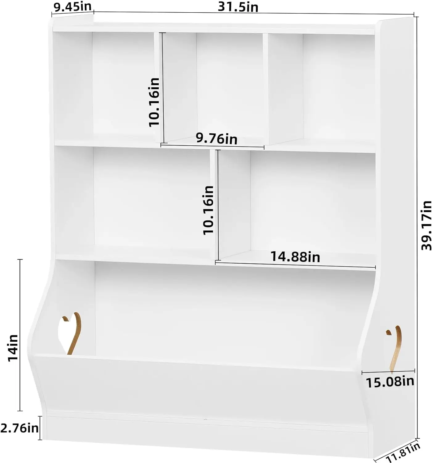 3 Tier 6 Cubby Cabinet Wood Book Shelf Kids Storage Organizer Children Bookcase and Bookshelf manufacture