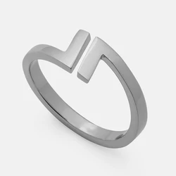 Irregular Special Stainless Steel Engraved Laser Custom Logo Name Ring Jewelry