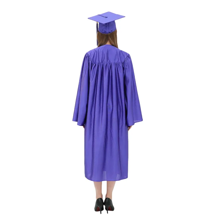 Exclusive Factory Price Adult Shiny Graduation Cap Gown and Tassel Set manufacture