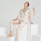 Silk Best Sell Women's Sleepwear Sexy Style 100% Real Silk Custom Couple Sleepwear Silk Pajamas