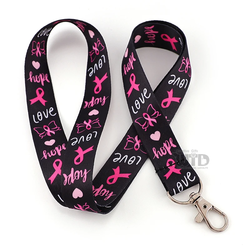 product customizable polyester lanyard with metal clip personalized logo neck straps and hook for id card badge holder-8