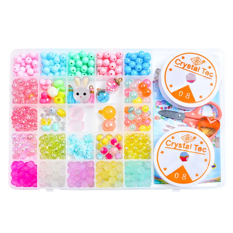 25 Grid Diy Children's Beaded Toy Beads Set Girls Bracelet Necklace Beads Material For Kids Jewelry Making