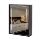 Mirror Jewelry LED Bathroom Makeup Mirror With Jewelry Cabinet