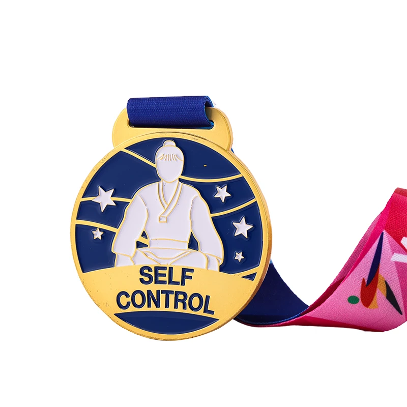 Wholesale Custom Sports Zinc Alloy Award Medals Karate Kung Fu Bjj Judo Taekwondo Metal Medal details