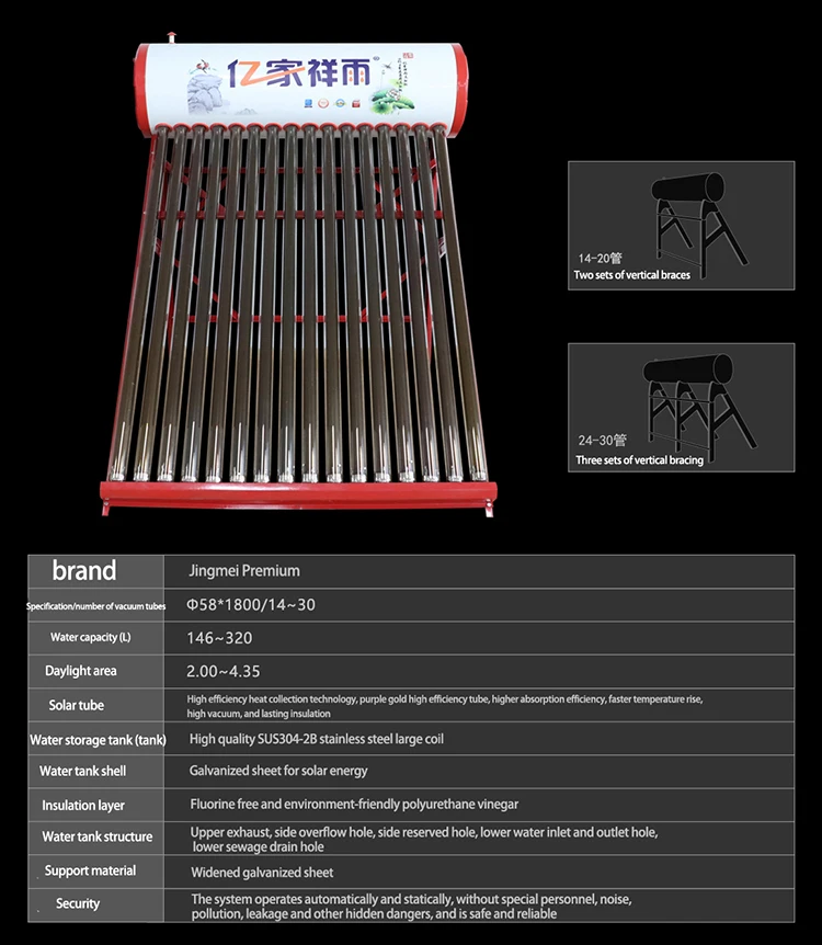 solar water heater factory solar water heater for exporting