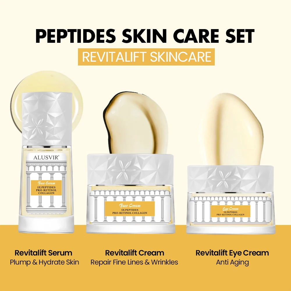 Customized Cosmetics Face Care Collagen Peptides Retinol Anti Aging Beauty Skin Care Products Face Serum Cream Skincare Set