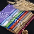 Cheap Wholesale Scarf Scarf Bandana In Stock Cheap Wholesale Oem Multi Colors Headwear Scarf Paisley Polyester Cotton Square Custom Logo Printed Bandana