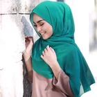 Hijab Shawl Hijab Women New Style Women Wrap Solid Malaysia Muslim Shawls Headband Plain Bubble Chiffon Crinkle Hijab