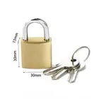 Family Iron Padlock Brass 30mm Brass Colored Imitated Painting Family Home Children Notebook Iron Padlock