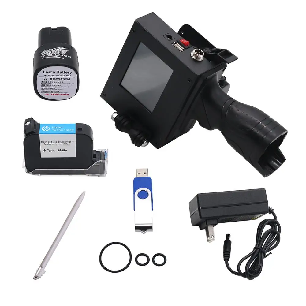 Amazon.com: Impresora portátil 1580P1 con pantalla táctil de 3.7 pulgadas,  de secado rápido, impresora de inyección de tinta, de mano, altura de  impresión de 0.08 a 0.5 pulgadas, para código de barras,