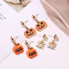 Christmas Earrings Wholesale Alloy Epoxy Santa Claus Tree Wreath Snowflake Christmas Jewelry Women Earrings