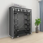 Multifunction Popular Steel Frame Folding Fabric Clothes Storage Cupboard In Fast Delivery