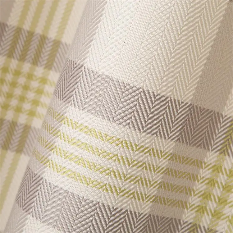 Loom jacquard plaid pattern curtain textile jacquard curtain fabrics turkey