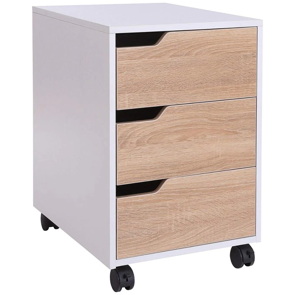 Office Furniture 2 Drawer Locker Waterproof Wood Antique Customized Model Storage Filing  Chest Cabinet