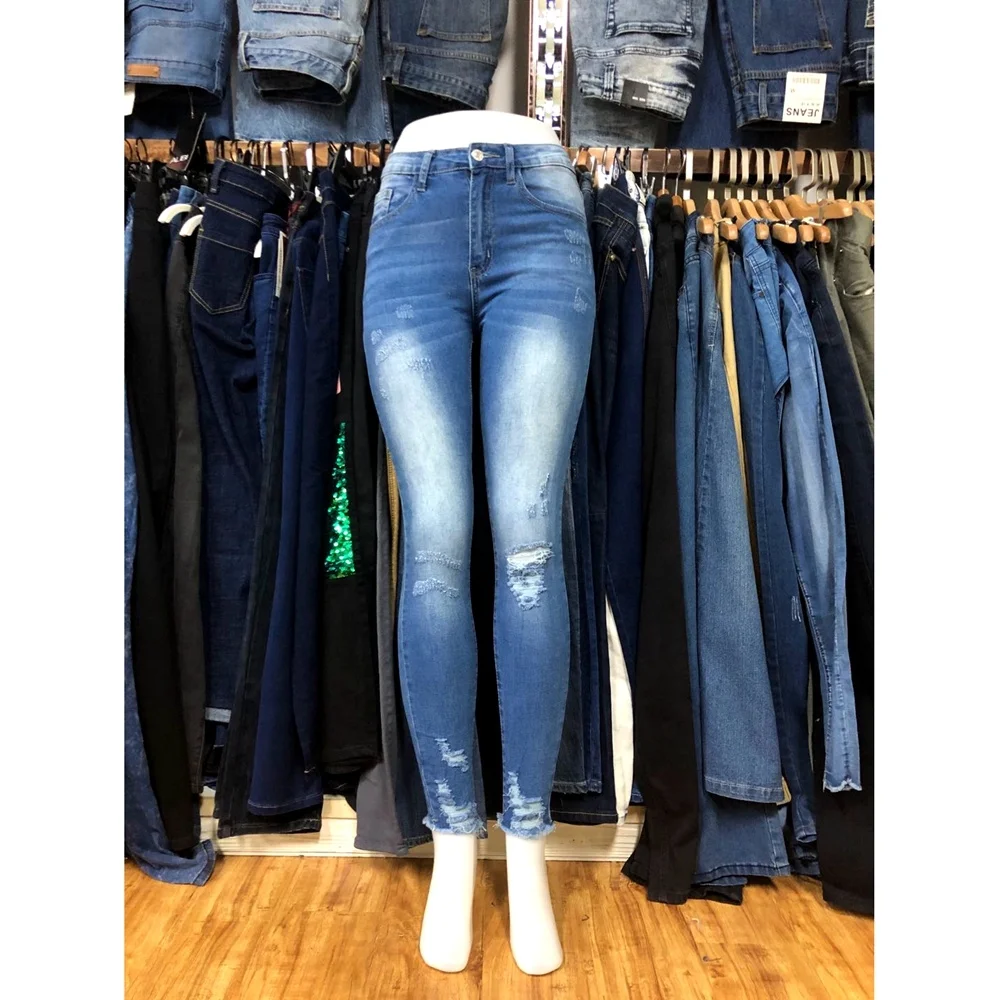 Light Blue Stretch Skinny Woman Denim Jeans Wholesale Girls Pencil Jeans  Ripped Jeans Women - Buy Colombian Jeans Levanta Cola,Women Jeans,Guangzhou  Factory Product on Alibaba.com