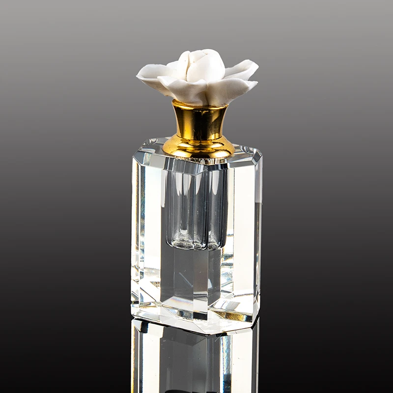 product cheap wholesale white floret can be customized 3ml glass empty bottle simple elegant crystal perfume bottle-4