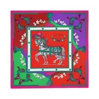 Silk Scarf Best Quality Newest Design Oem Custom Size Horse Printing Large Silk Satin Scarf