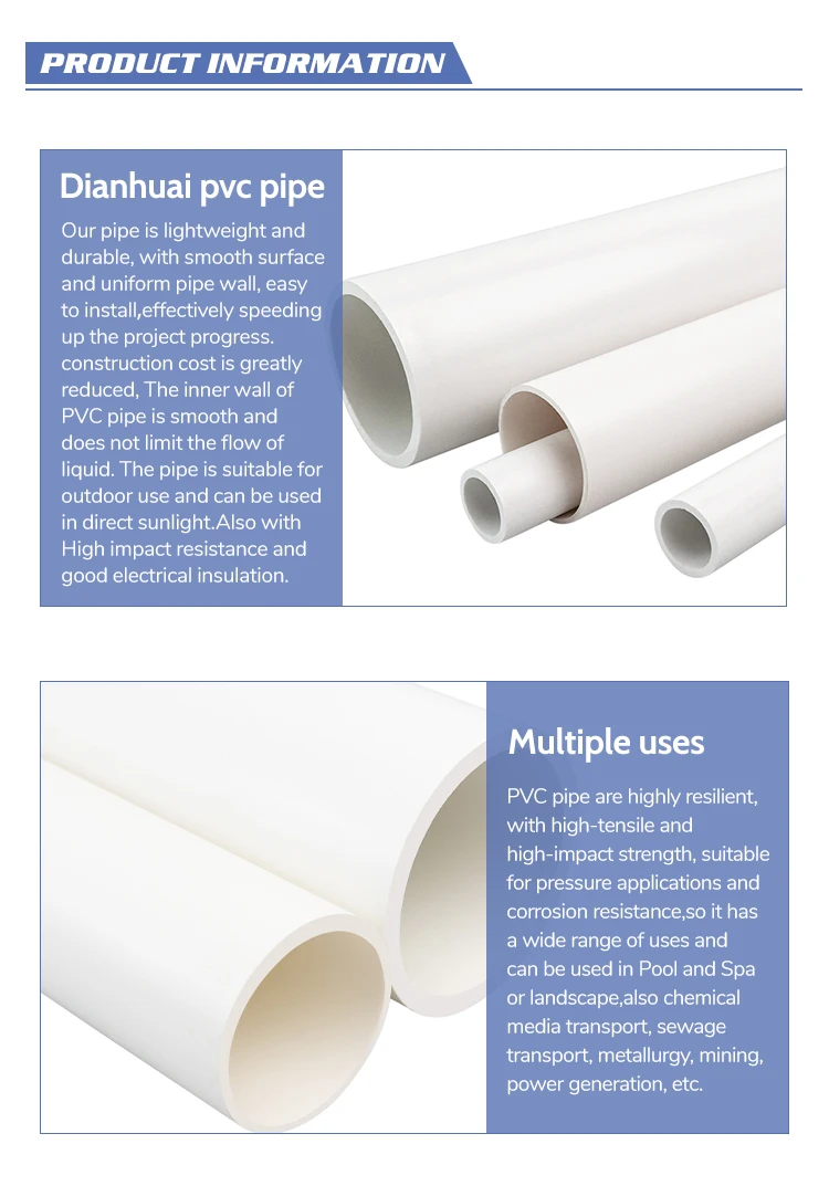 Tube Manufacturer Pvc Pipe Din Standard Pvc Pipe For Water Supply Mm