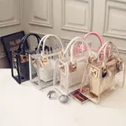 2pcs Women Fashion Shoulder Bag Clear Jelly transparent bags women handbags pvc Clutch Purse Transparent Handbag