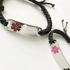 Bracelet Id Stainless Steel Medical Bangle Bracelet Medical Alert ID Bracelet