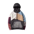 Hoodie Hoodies For Men Custom Hip Hop Streetwear Multi Color Block Hoodie For Men
