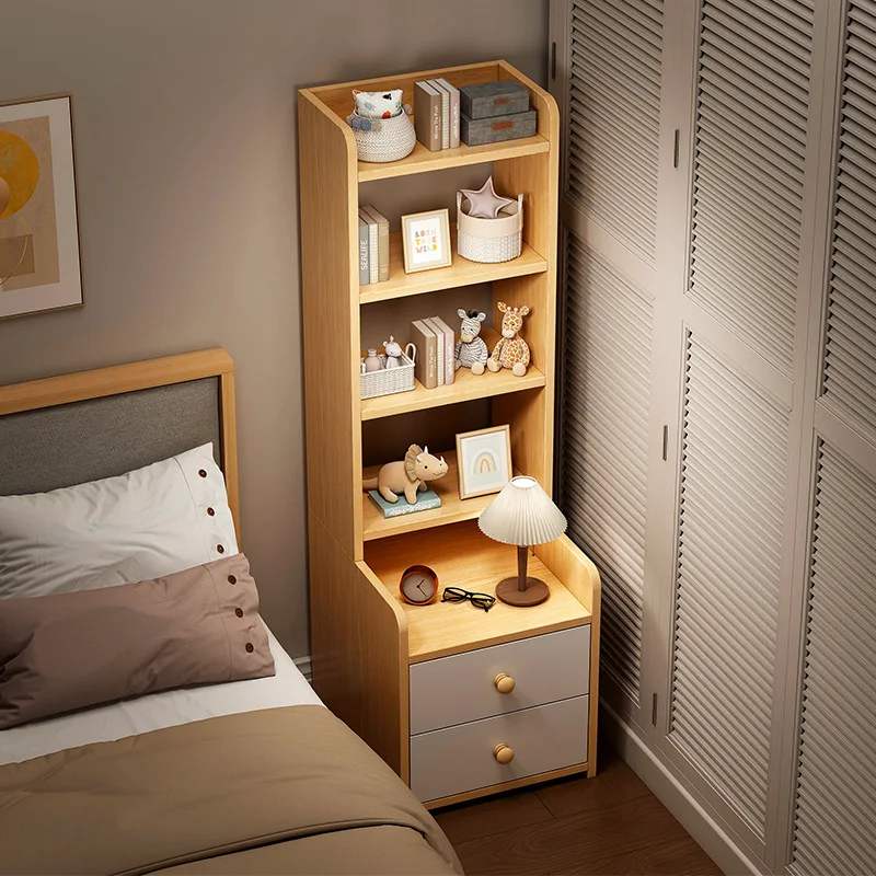 High bedside table shelf simple modern Nordic style ins bedroom storage small bedside storage cabinet