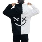 Winter Streetwear Men Graphic Hip Hop Hoodies Winter Printed Knitted Black Hoodies