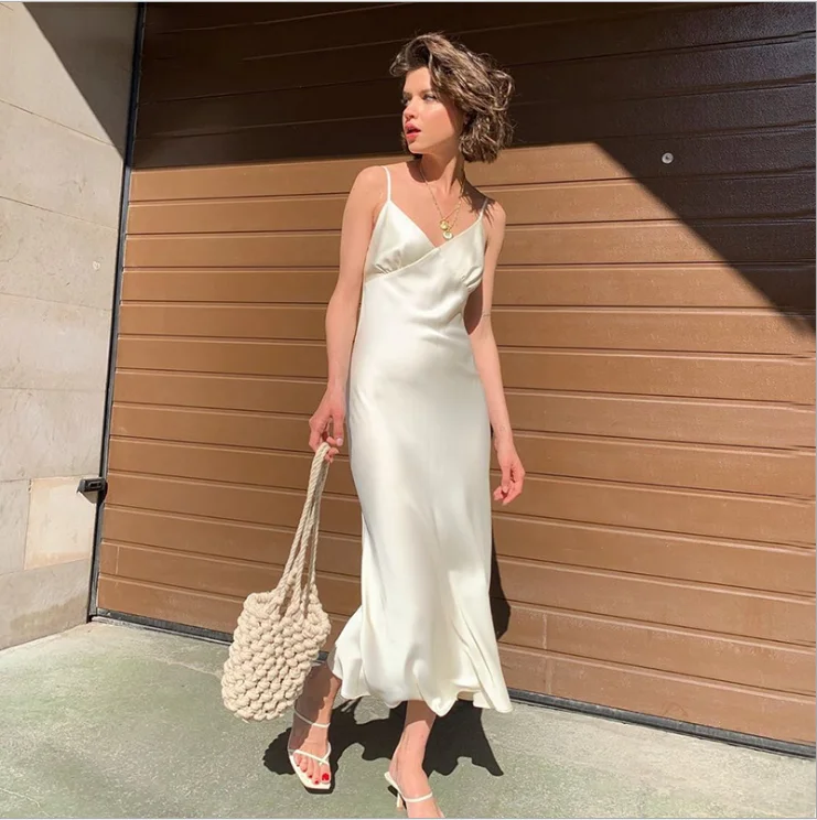 Hot Selling Sexy Party Dress Satin Slim 