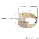 Cubic Zircon JZ0054 Fashion Rings Gold Silver Color Iced Out Bling Micro Pave Cubic Zircon Geometry Rings