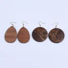 Natural Natural Wooden Earrings Classicism Wood Round And Dropwater Shape Earrings For DIY