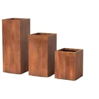 Hot Sale Outdoor Giant Garden Container Corten Steel Metal Flowerpot