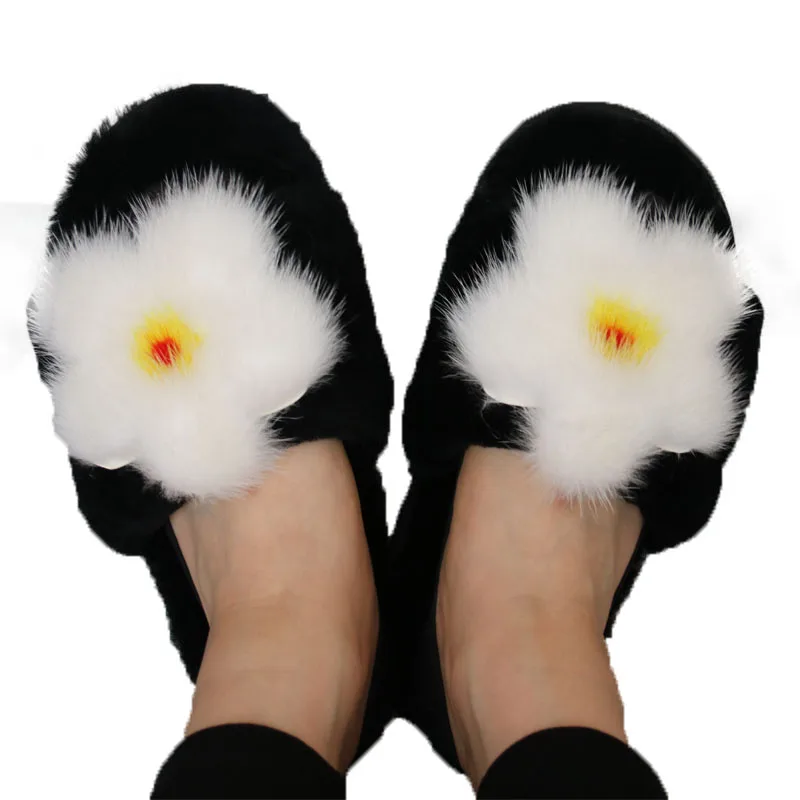 lamb fur slides