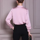 High Quality New Career Fashion Bow-tie Pure Color Chiffon Shirt
