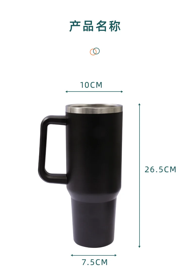 Adventure Double Wall 304 Stainless Steel Vacuum Flask Water Bottle 40oz Tumbler with Lid and Straw