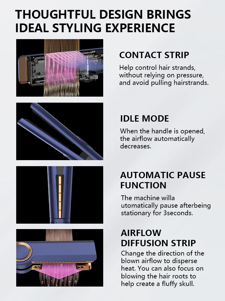 Trending Products New Arrivals New Luxury Hair Care and Styling Appliances Flat Iron Air Dryer Hair Straightener for Hair details