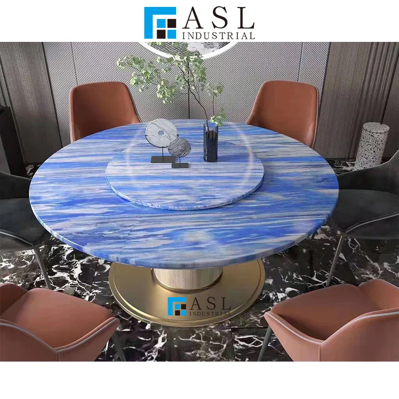 The factory directly laid the floor marble, the lobby with dark blue macau blue marble