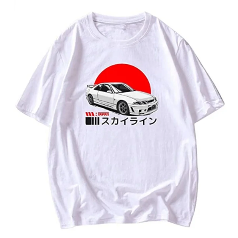 men car and letter graphic tee