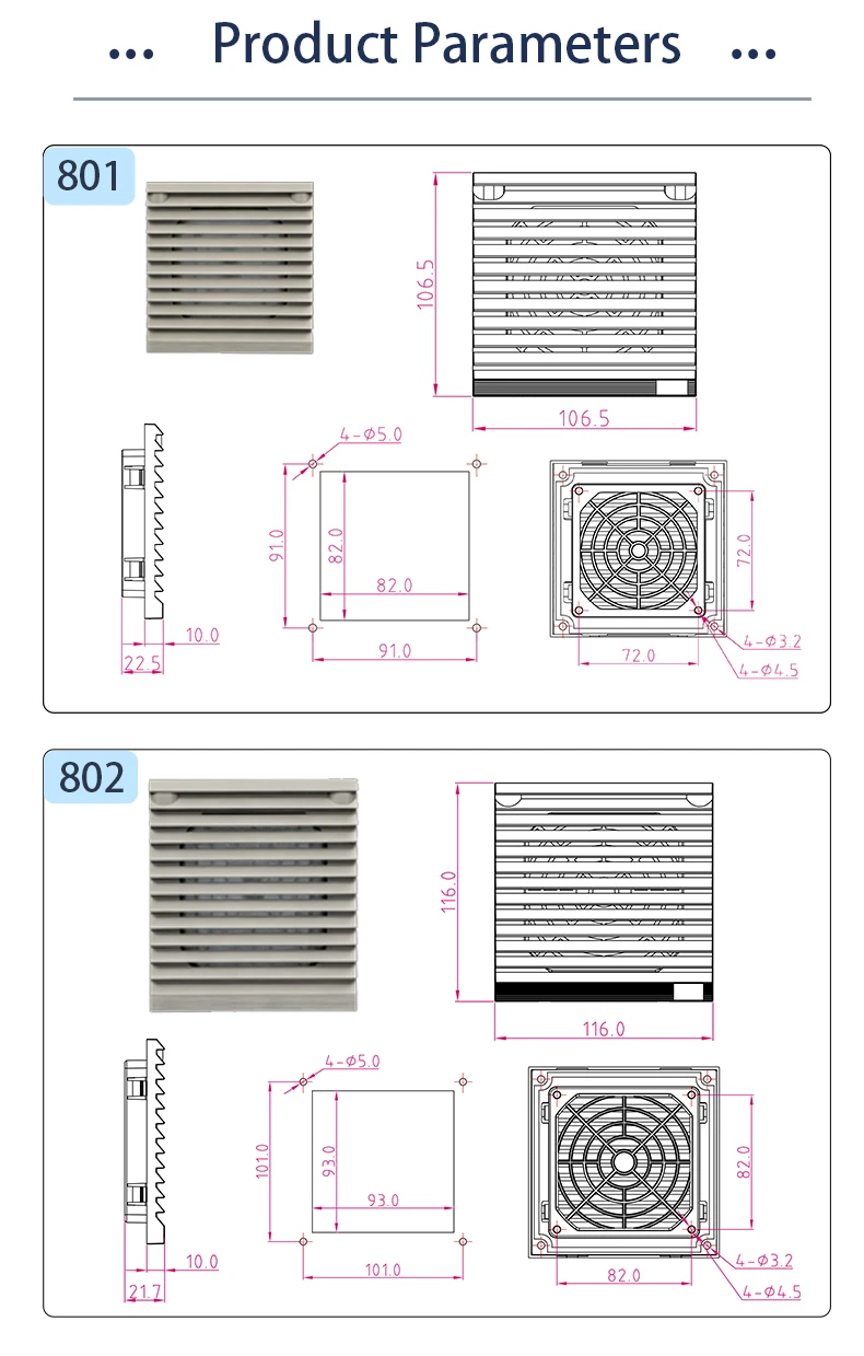 Cabinet Ventilation Fan, 802, Waterproof - detail 14