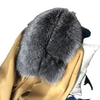 Scarf With Leather Women Winter Fox Fur Scarf With Leather Belt Closure Fashion Hand Made Scarf