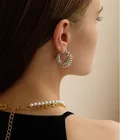 Design Earrings Maxery Fashion Hot Sell Synthetic Cz Gold Color Ladies Oval Shaped Design On Earrings